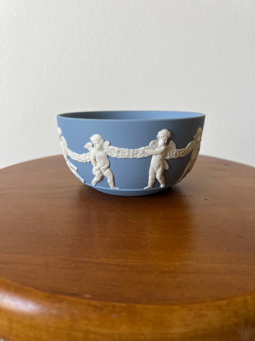 Wedgwood Blue and White Jasperware Cherub Bowl